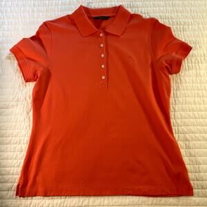 Brooks Brother Women's Orange Supima Cotton Polo, size Large